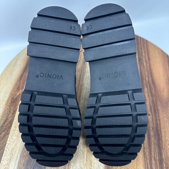 Vionic Janara Women's 7.5 Quilted Nylon Chunky Heel Ankle Black Boots - Picture 6 of 10